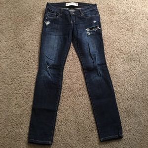 Abercrombie and Fitch distressed skinny jeans